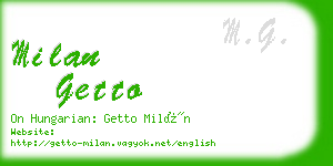 milan getto business card